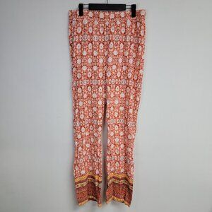 Hester & Orchard Women Linen Blend Pull On Pants Sz M Boho Beach Hippie Festival